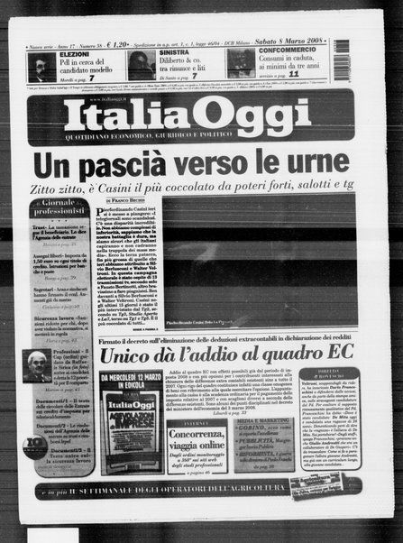 Italia oggi : quotidiano di economia finanza e politica